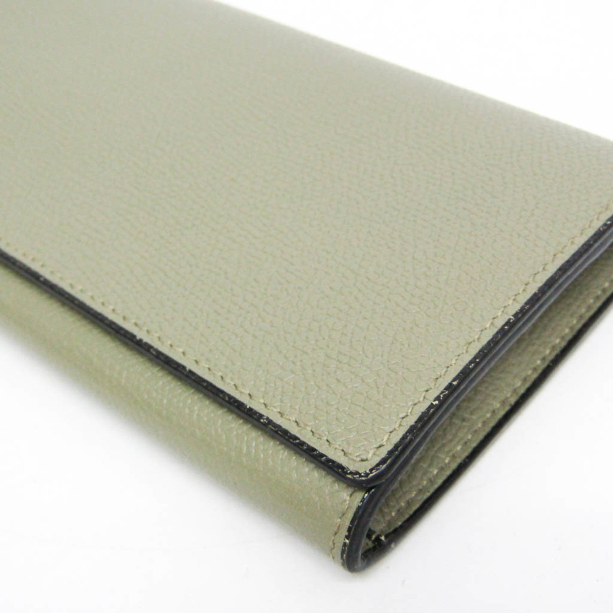 Valextra Women's Leather Long Wallet (bi-fold) Green