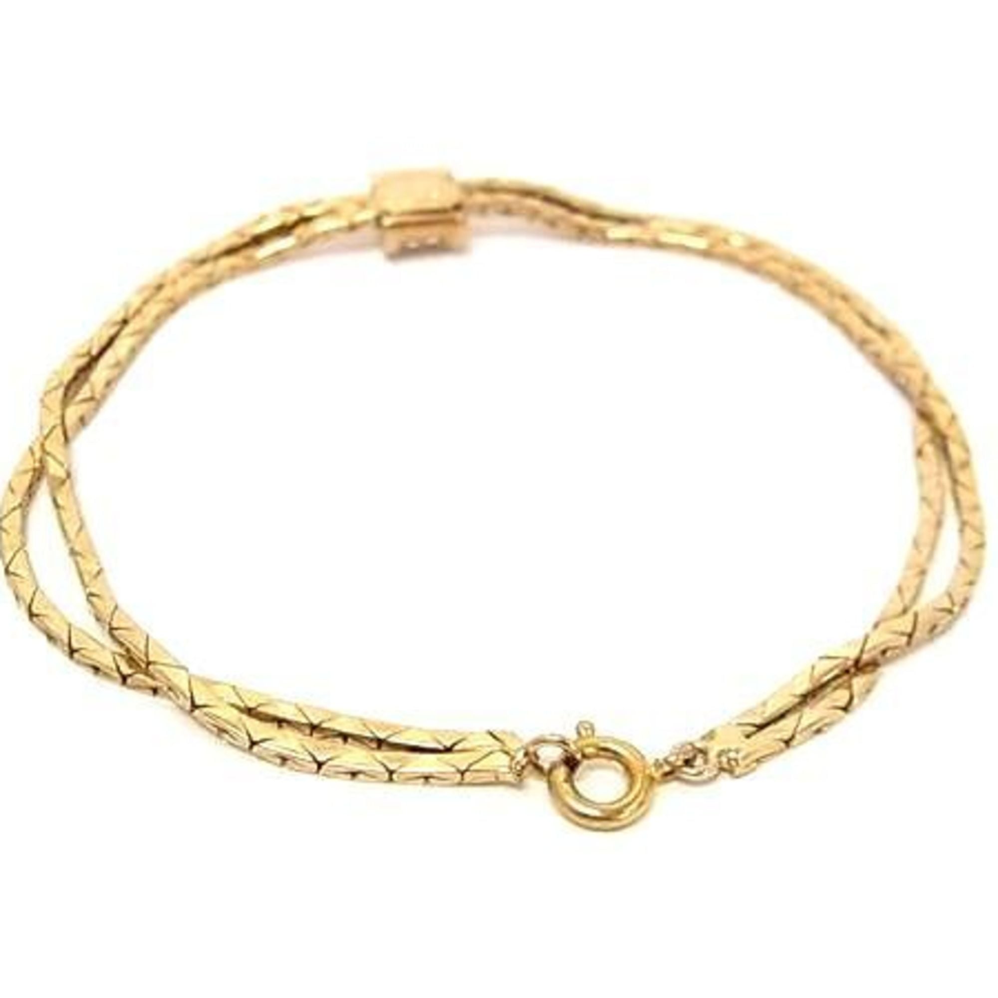 Christian Dior Women's Gold Metal Rhinestone Bracelet