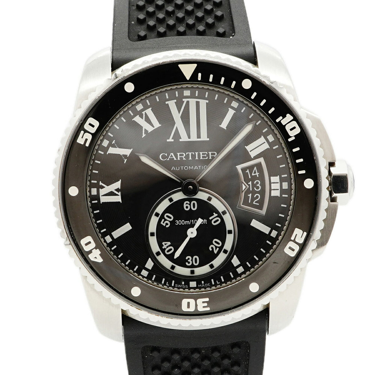 Cartier Calibre Diver 300M W7100056 Black Dial Men's Watch — Good