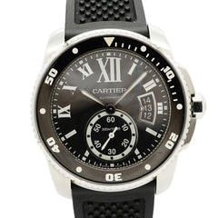 Cartier Calibre Diver 300M W7100056 Black Dial Men's Watch — Good