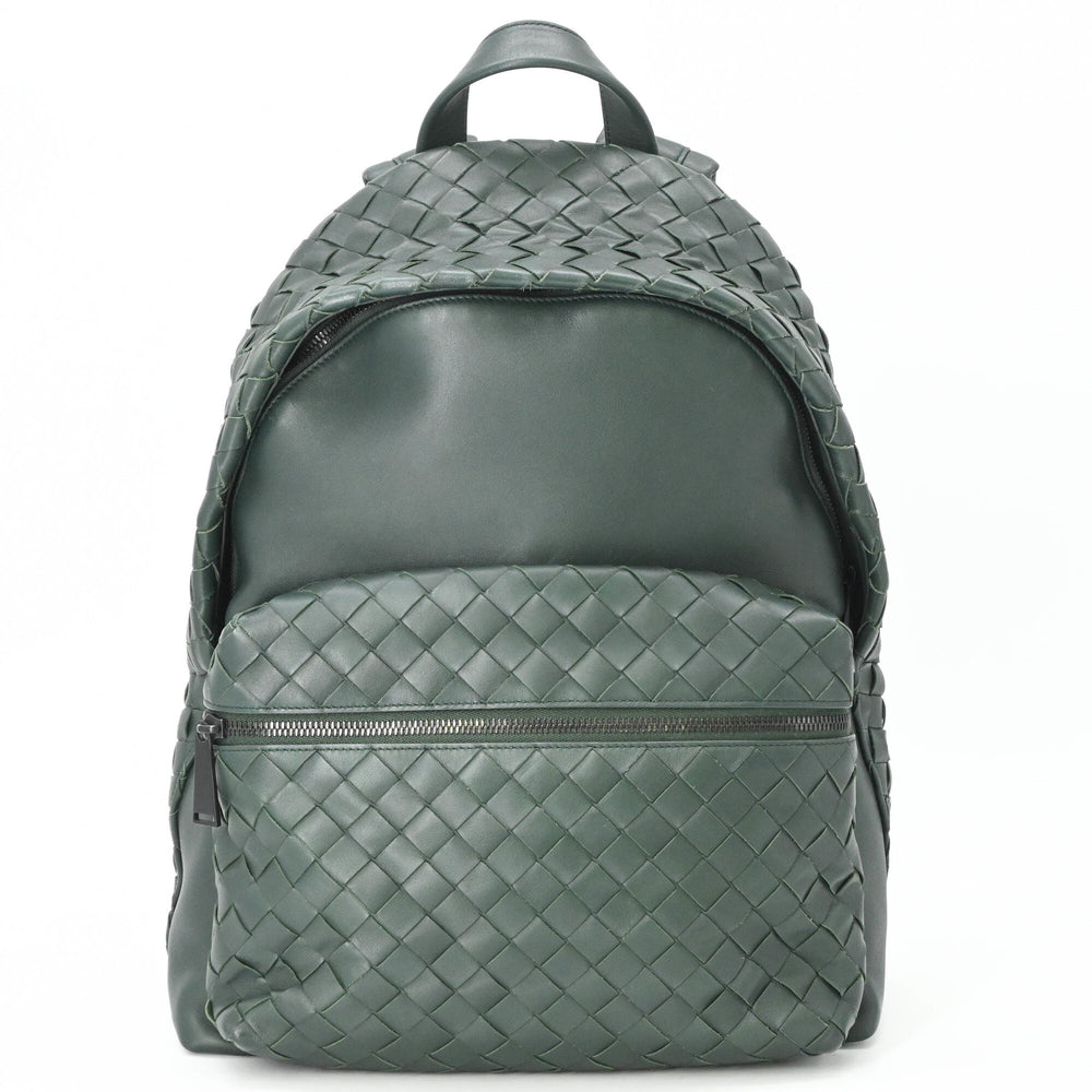 BOTTEGA VENETA Bottega Veneta Intrecciato Backpack Rucksack Green — New - Store Return