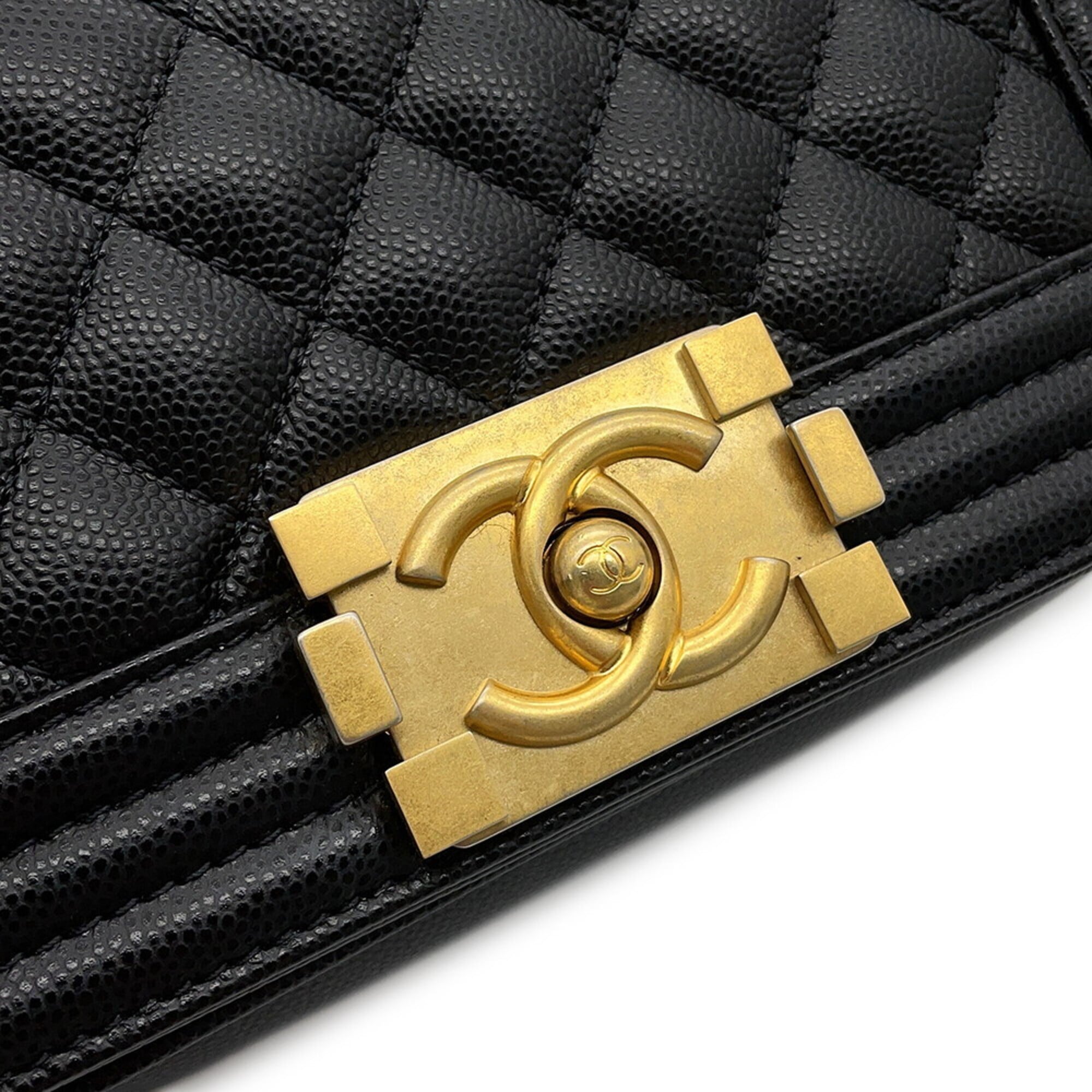 Chanel Chain Shoulder Bag Boy Small Matelassé Coco Mark A67085 BOY CHANEL Handbag Black Women's — Like New