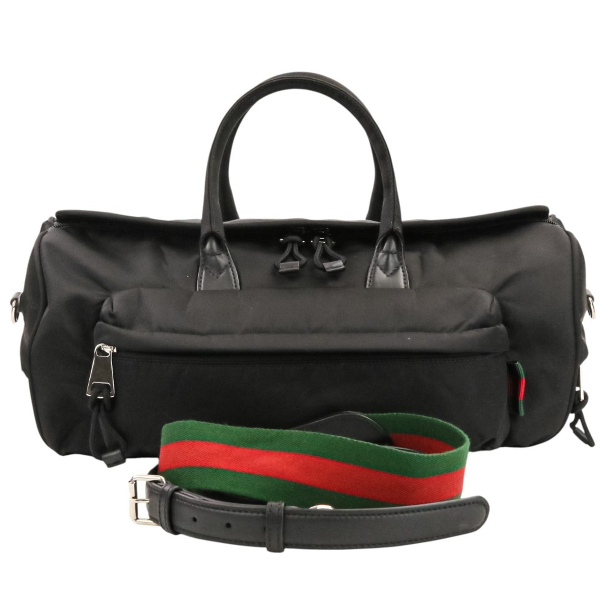 GUCCI Sherry Line Nylon 2-Way Boston Bag 800185 Black (Men's & Women's) — Like New