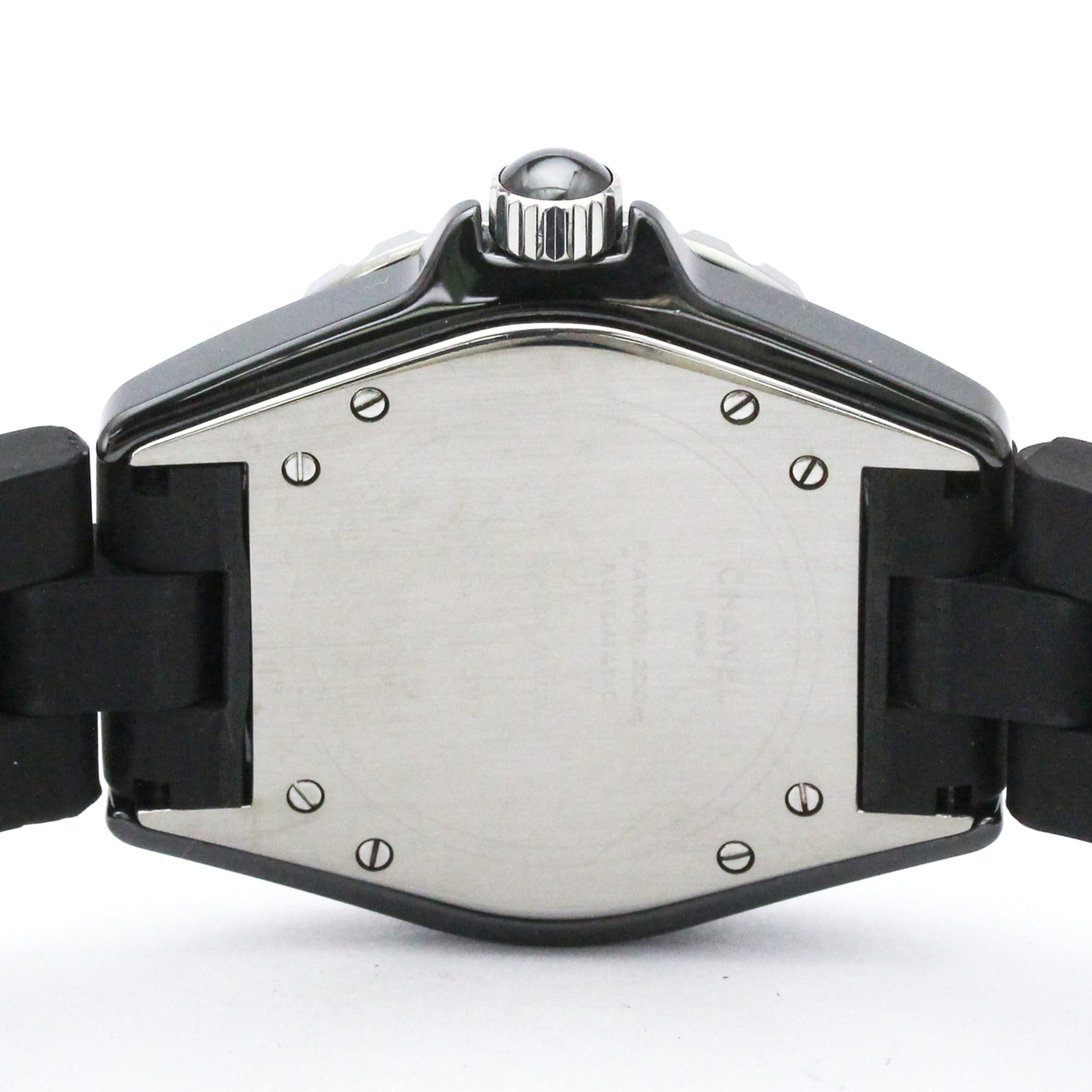 CHANEL J12 Ceramic Rubber Automatic Mens Watch H0684 Polished — Very Good