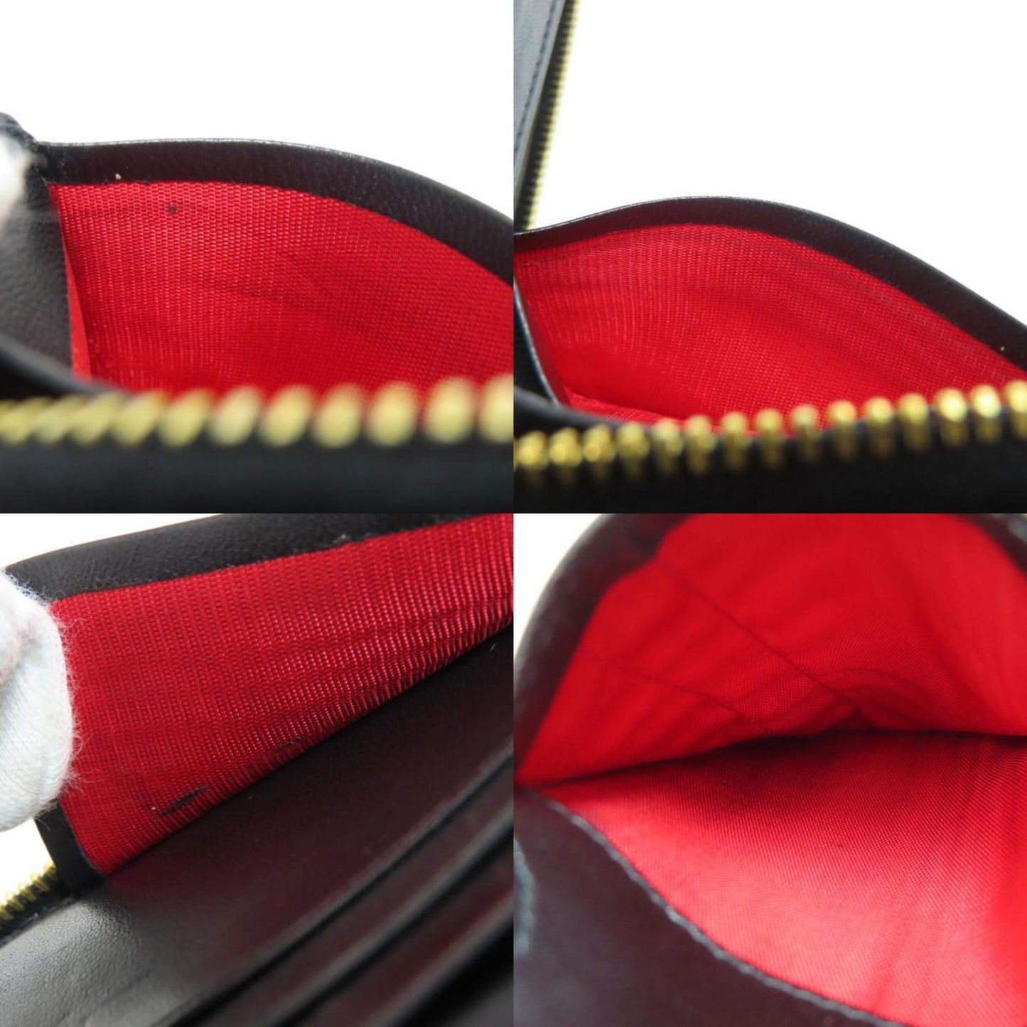 Christian Dior Cannage Bi-fold Wallet Lambskin Women's CHRISTIAN DIOR