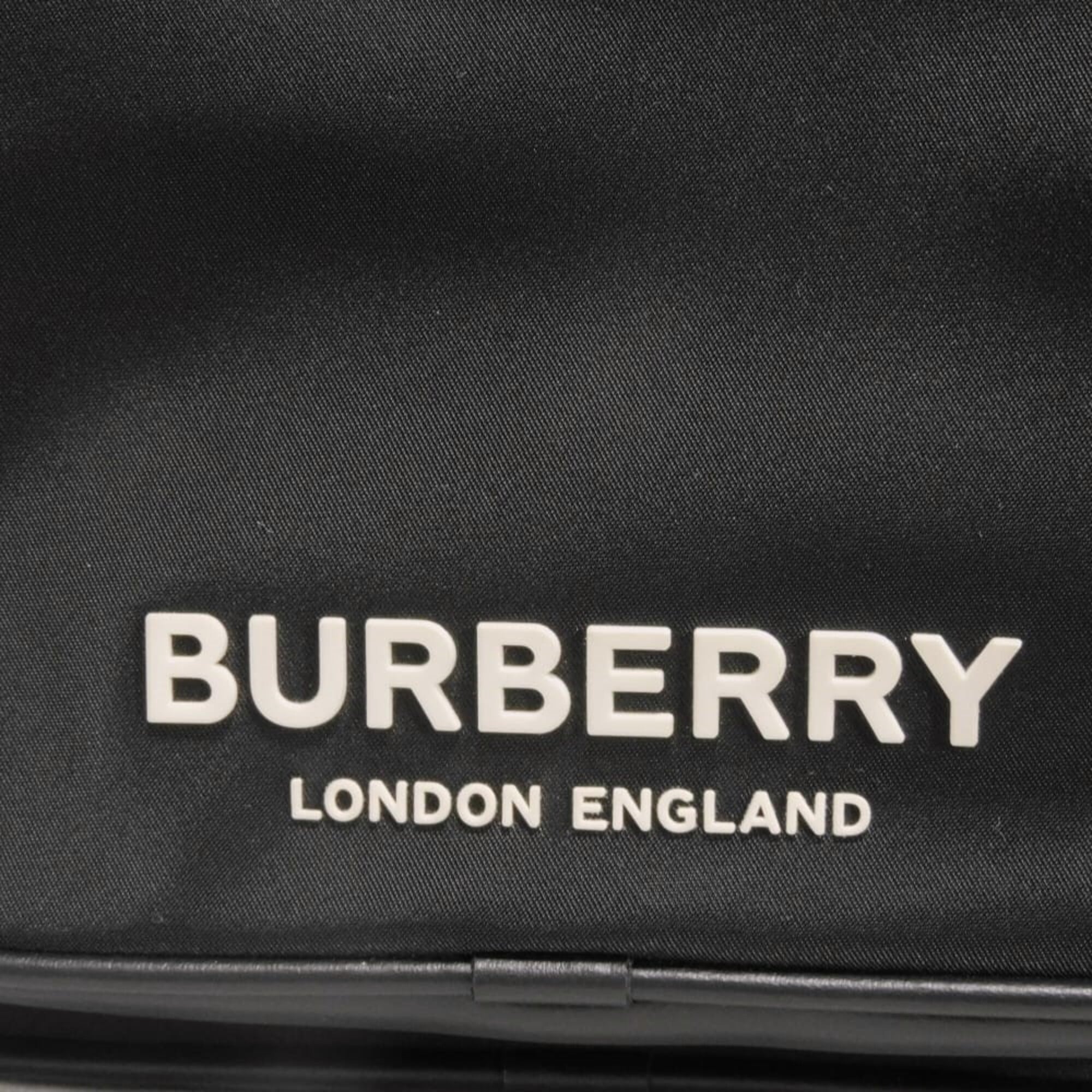 Burberry Paddy Logo Crossbody Shoulder Bag, Cotton Calfskin, Rubber Embossed Nylon, Black, 8049094, Men's — New - Store Return