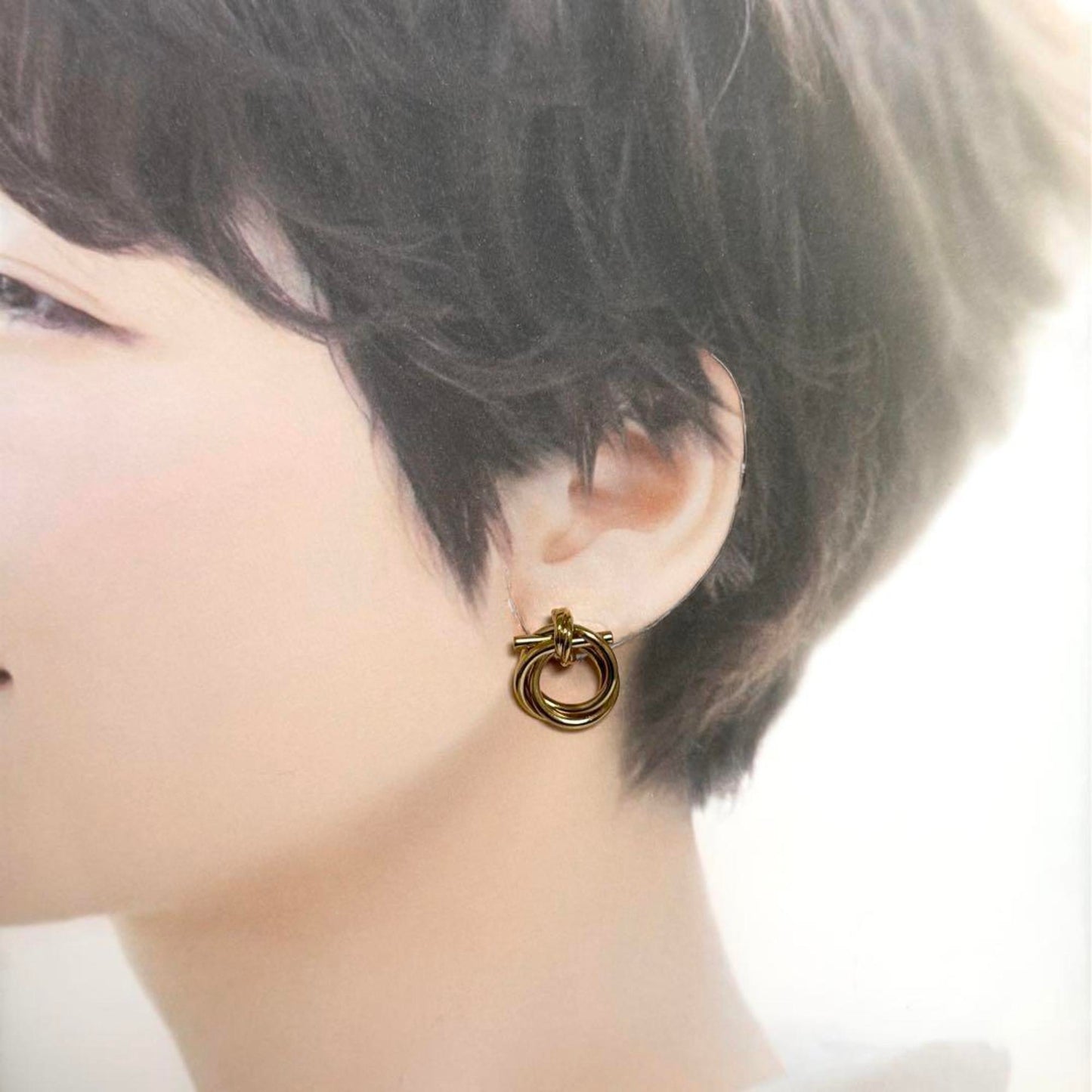 Salvatore Ferragamo Ferragamo Women's Twisted Gancini Stud Earrings