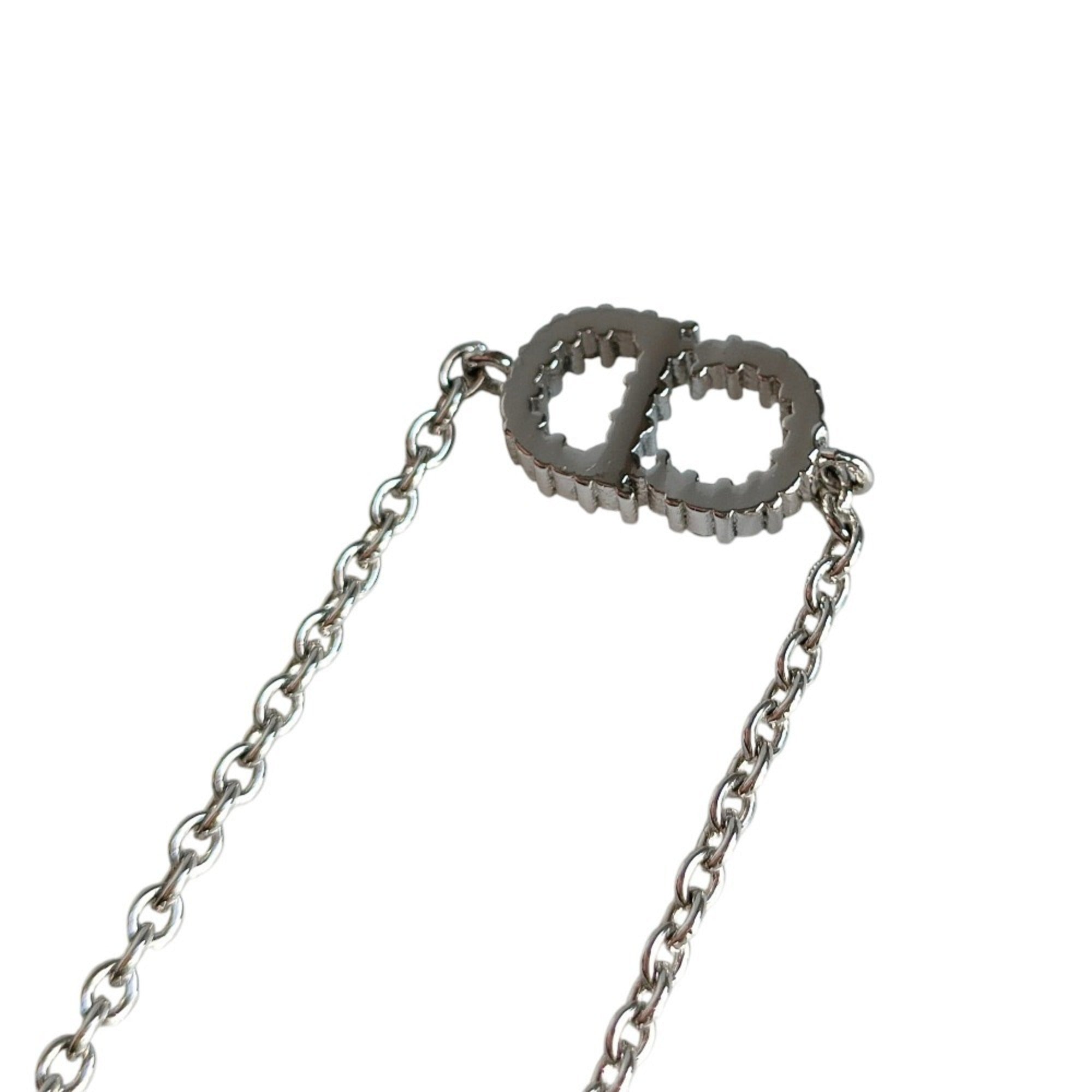 Christian Dior Clair D Lune Rhinestone Chain Bracelet in Silver Metal, Women's, Luxs, Pre-owned Brands — Like New