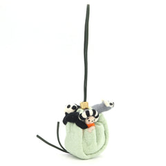 Loewe Accessory Bag Charm, Sna Fujita Collaboration, Green Felt Keychain, Japan Limited Edition, Panda, Women's LOEWE — Like New