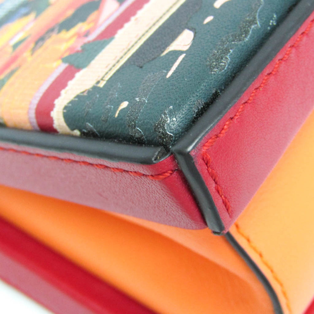 Loewe POSTAL Small Bag BEIJIN 309.37.W85 Women's Leather Handbag,Shoulder Bag Orange,Red Color — Like New