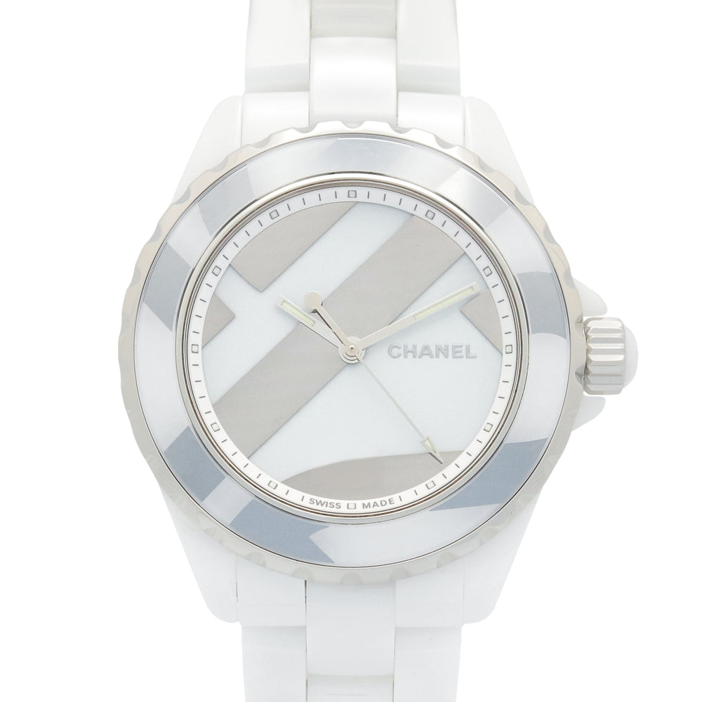 Chanel J12 Untitled Ceramic Men's Watch, White (H5582) — Very Good