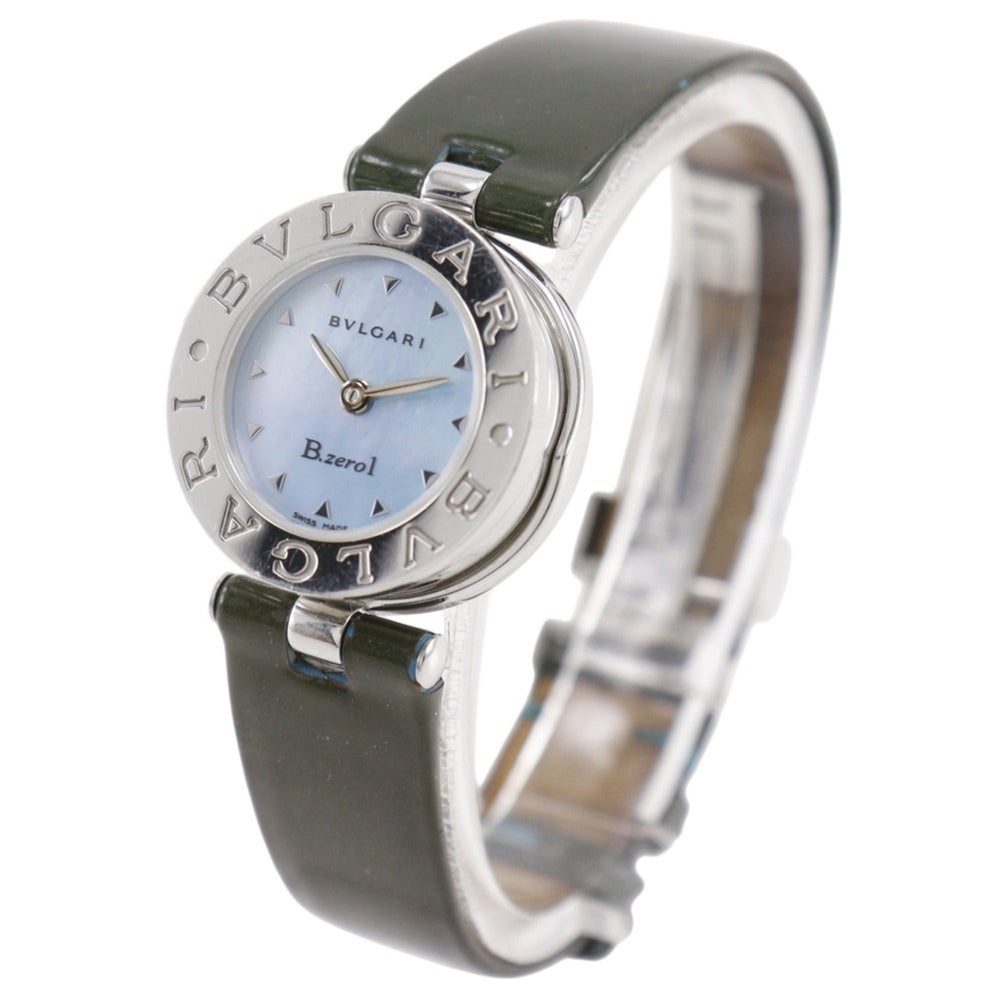 Bulgari BVLGARI Bzero1 Watch BZ22S Stainless Steel Quartz Analog Blue Mother-of-Pearl Dial Women's — Good