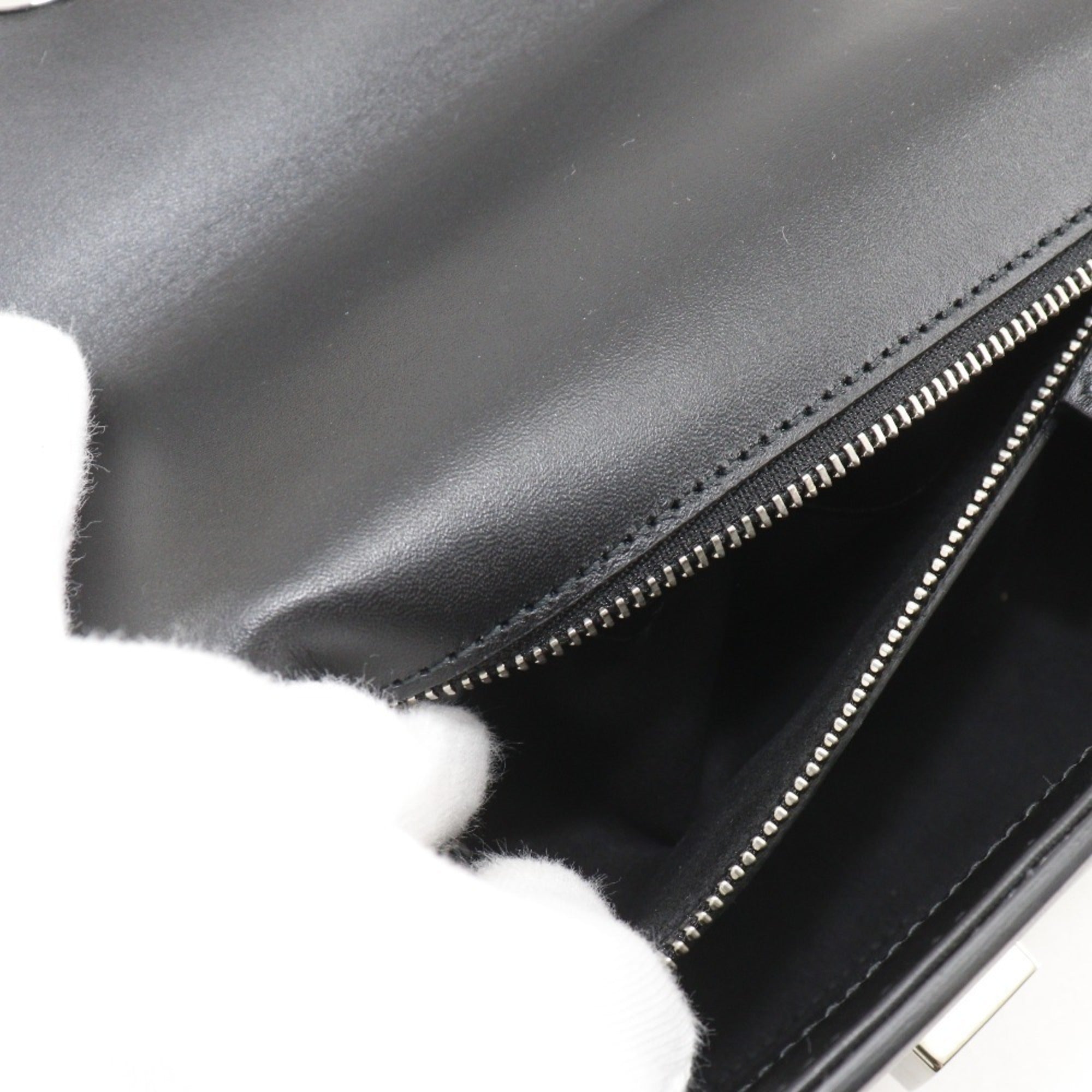 Gucci Petit GG Shoulder Bag, Double G, 2-Way, 739722, Leather, Black, Flap, GG, Women's — Like New