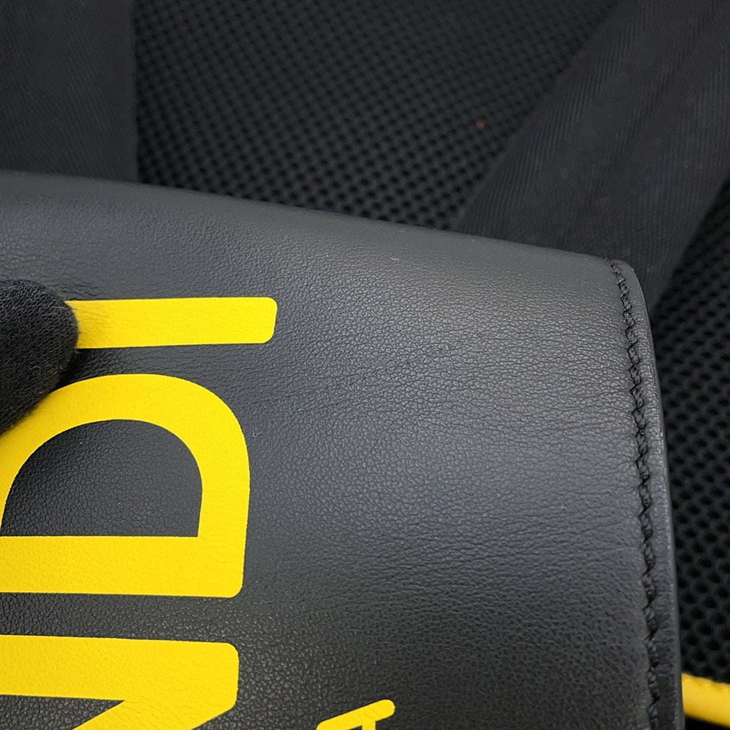 Fendi Strike Pecan Backpack, Large, 7VZ056, Black, 2-way