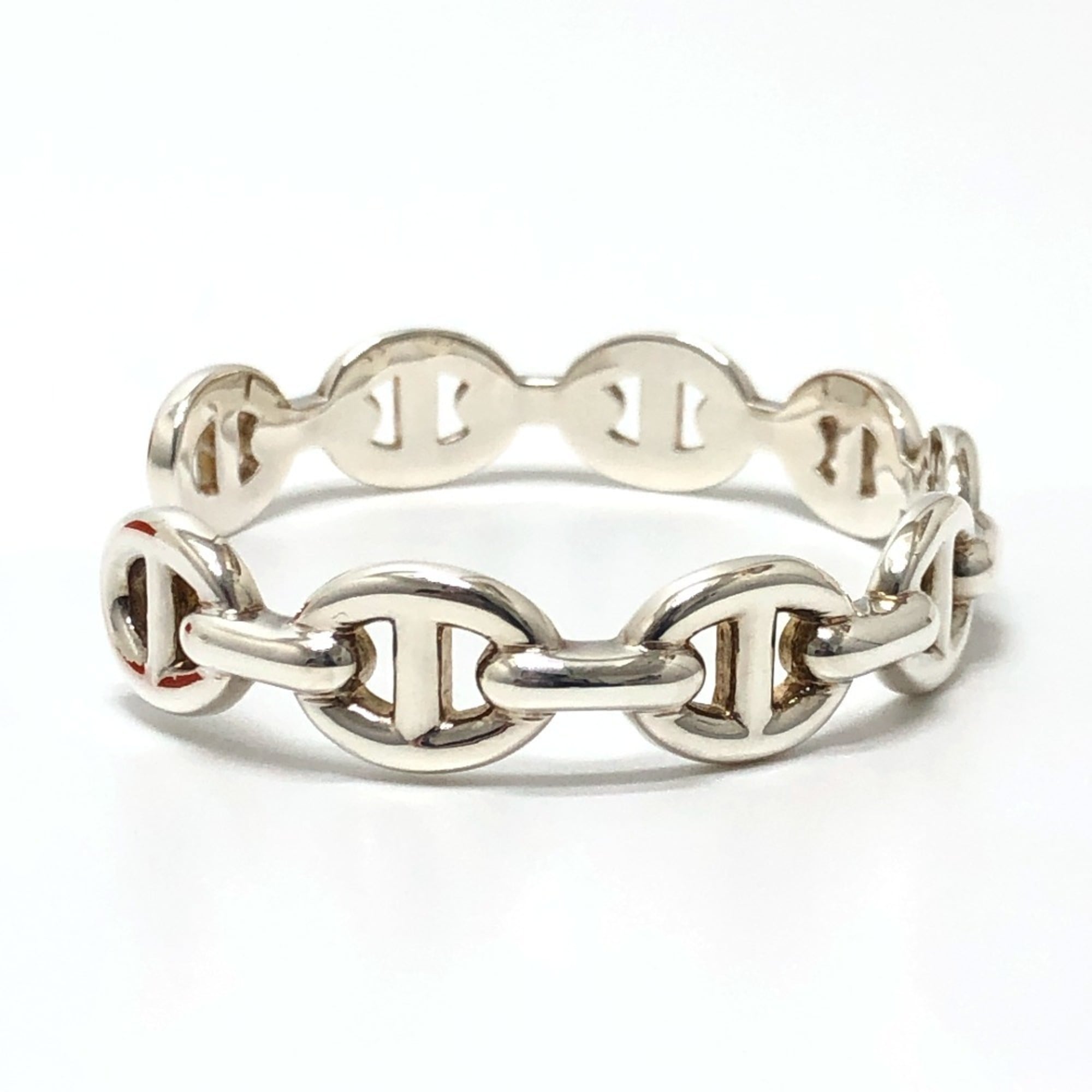 HERMES Chaine d'Ancre Enchainée SH size accessory bangle SV925 women's silver like new — Like New
