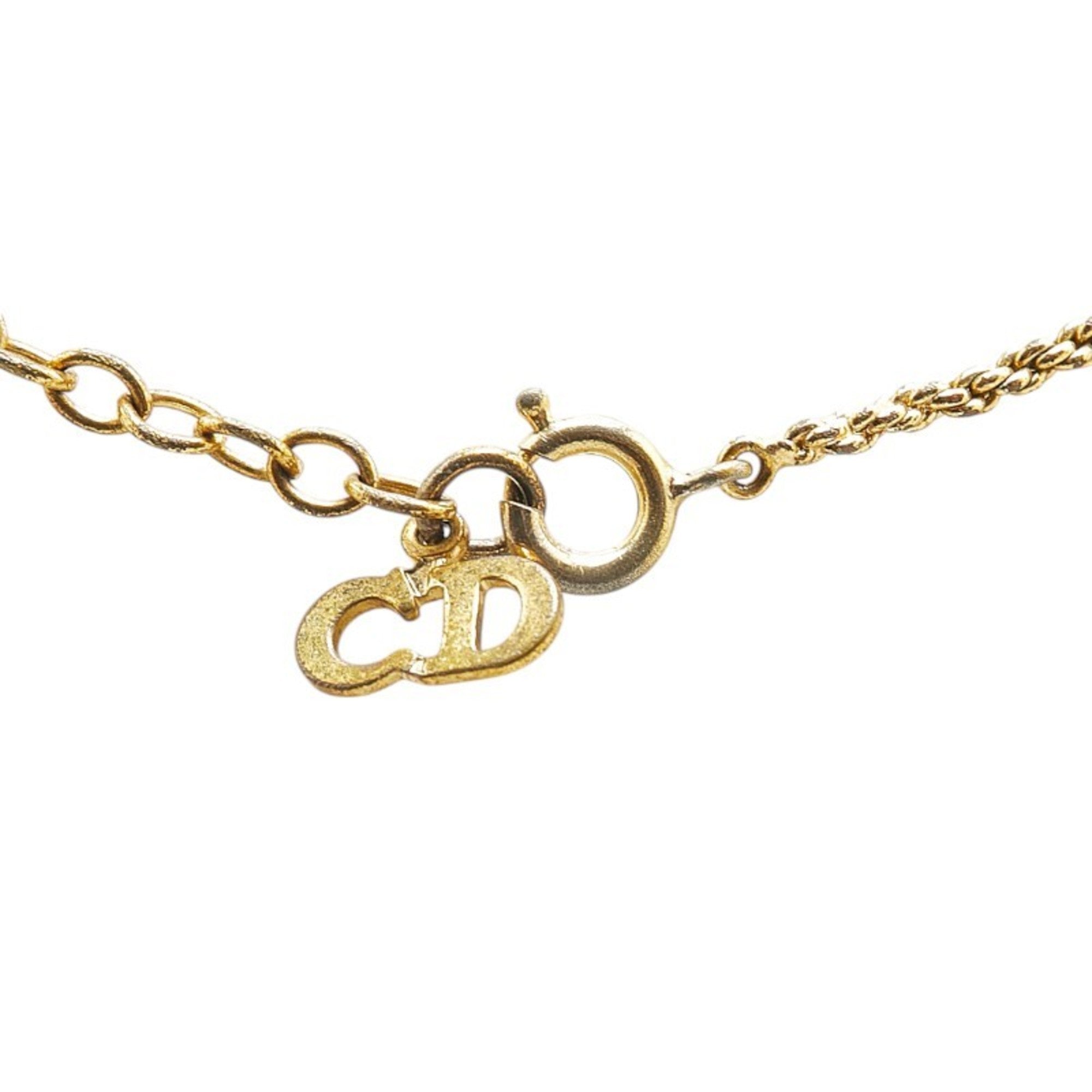 Christian Dior Dior CD logo necklace, gold plated, for women.