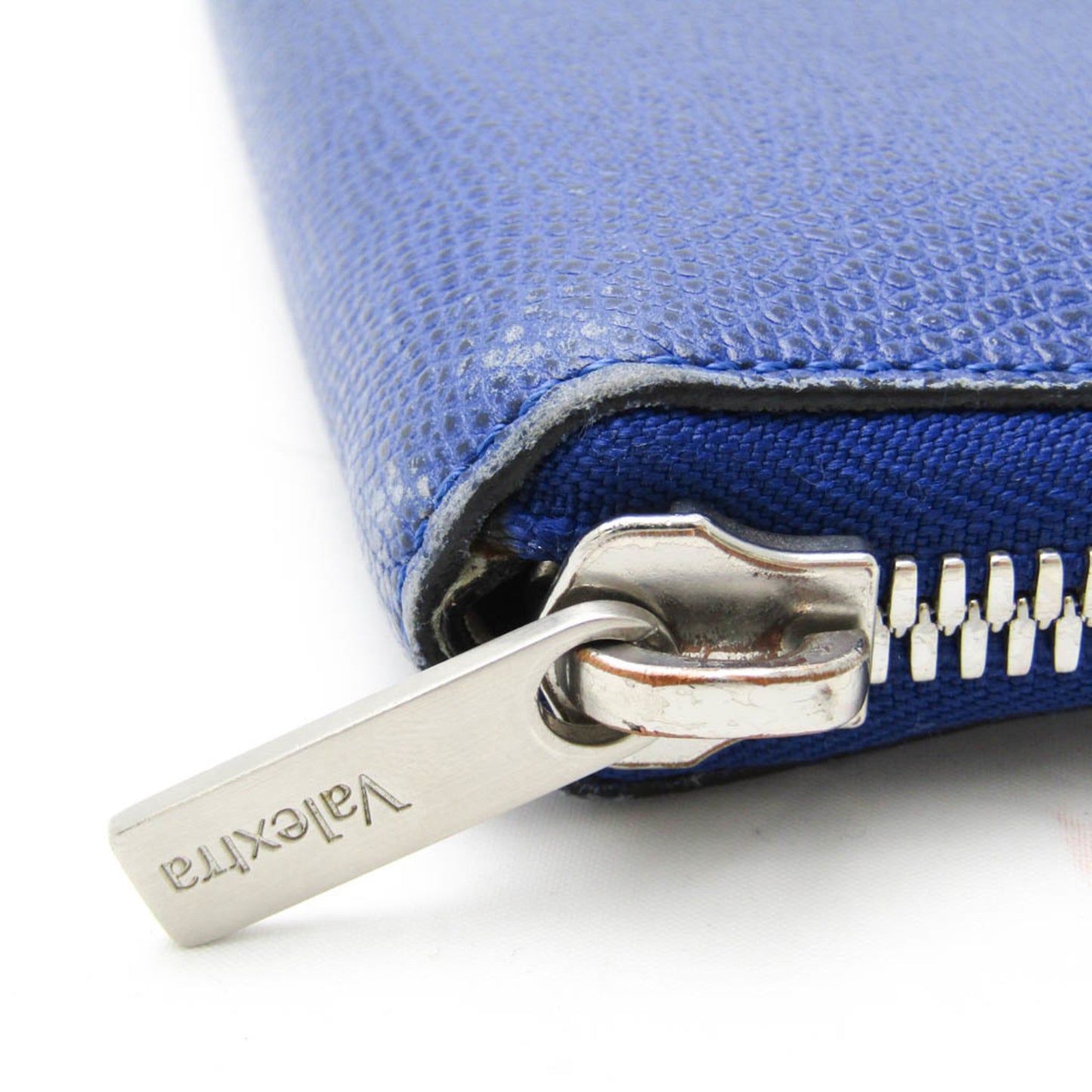 Valextra Organizer Travel Pouch Men's Leather Clutch Bag Royal Blue