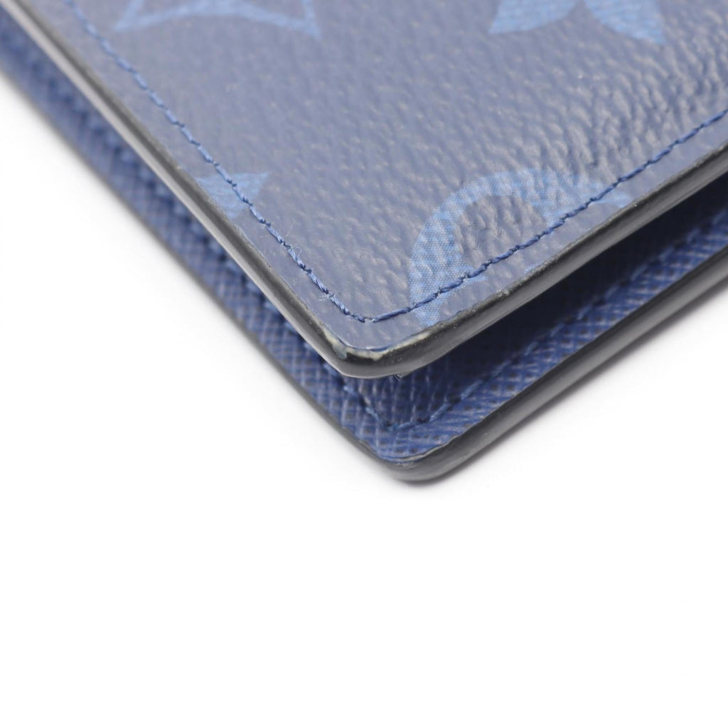 Louis Vuitton Portefeuille Brazza Taigarama Cobalt Blue Bifold Long Wallet, Leather, Men's, Blue, M30297
