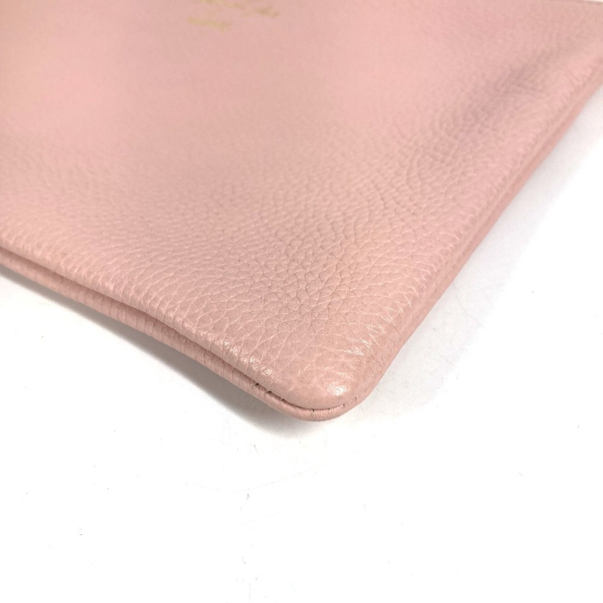 GUCCI 460187 Logo BEE Animalier Bee Bag Second Handbag Pouch Clutch Leather Men's Women's Pink Like New — Like New