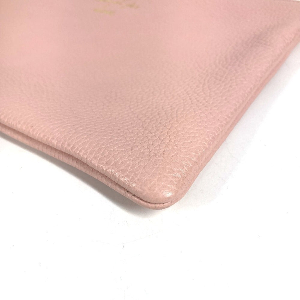 GUCCI 460187 Logo BEE Animalier Bee Bag Second Handbag Pouch Clutch Leather Men's Women's Pink Like New — Like New