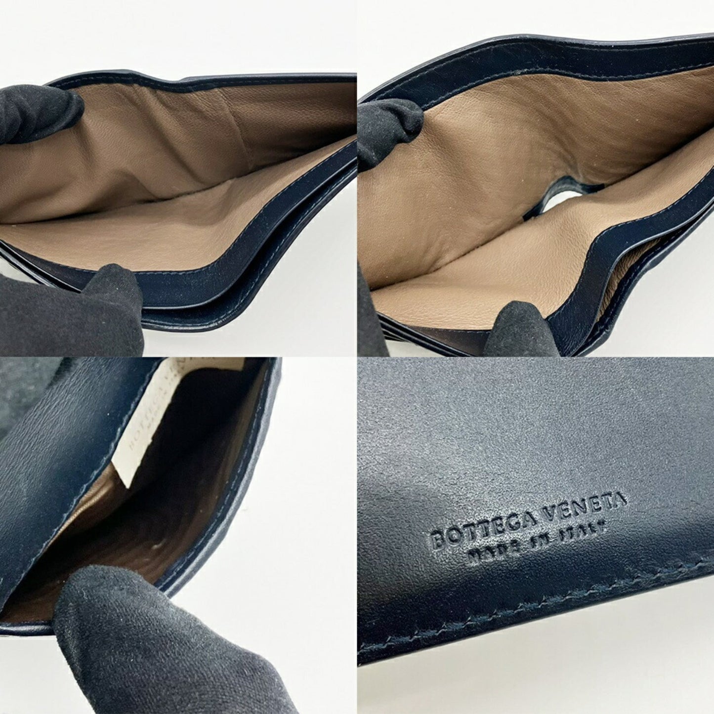 Bottega Veneta Men's Navy Bifold Wallet 113993