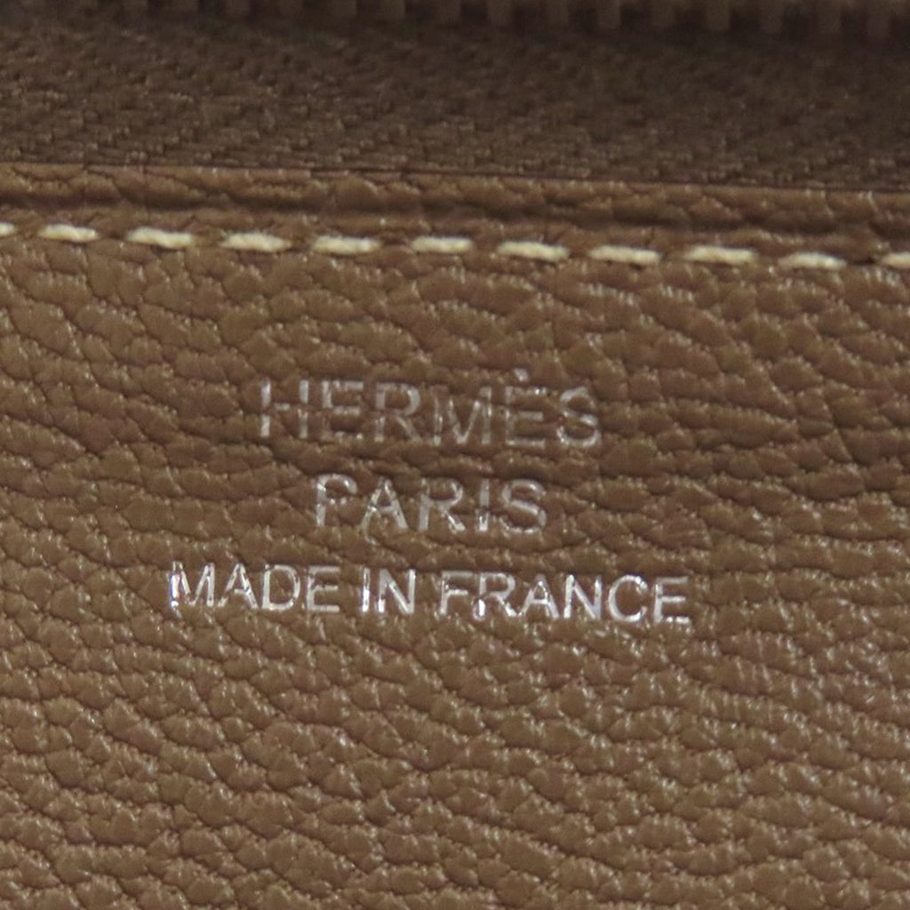 Hermes Evelyn Azap Long Etoupe Silver Hardware Wallet Chevre Women's HERMES