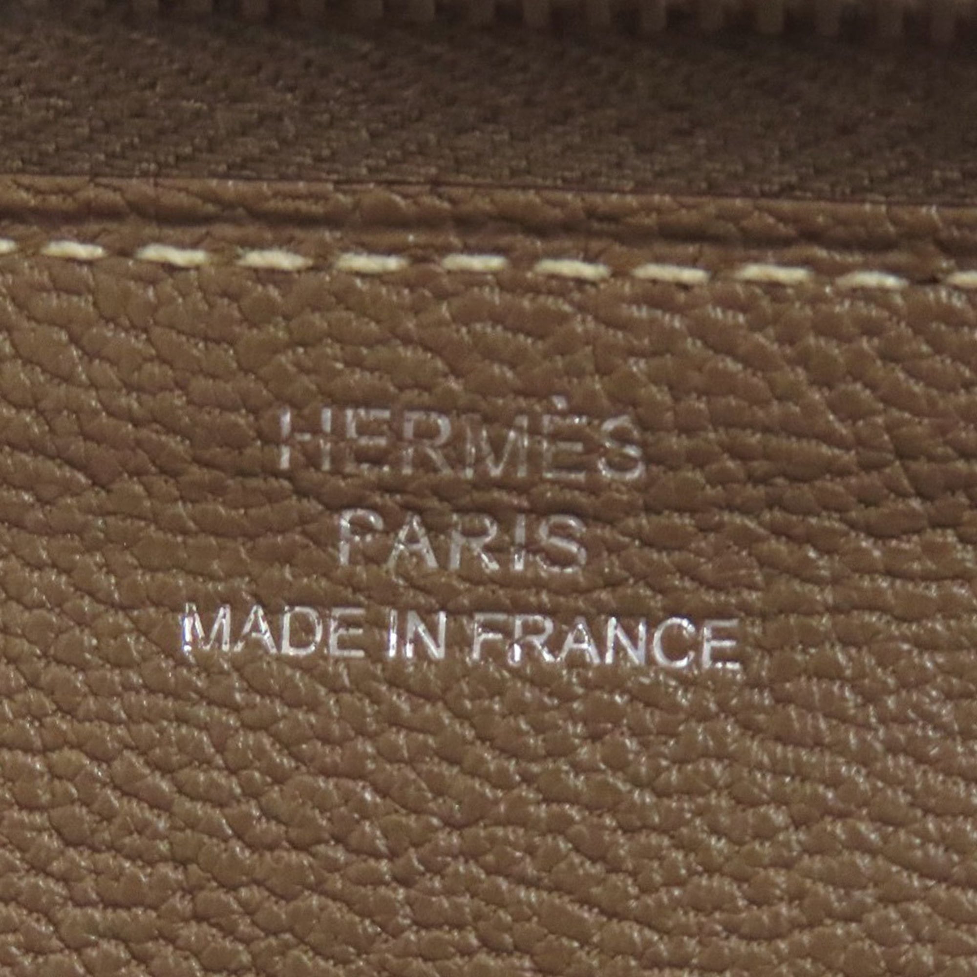 Hermes Evelyn Azap Long Etoupe Silver Hardware Wallet Chevre Women's HERMES