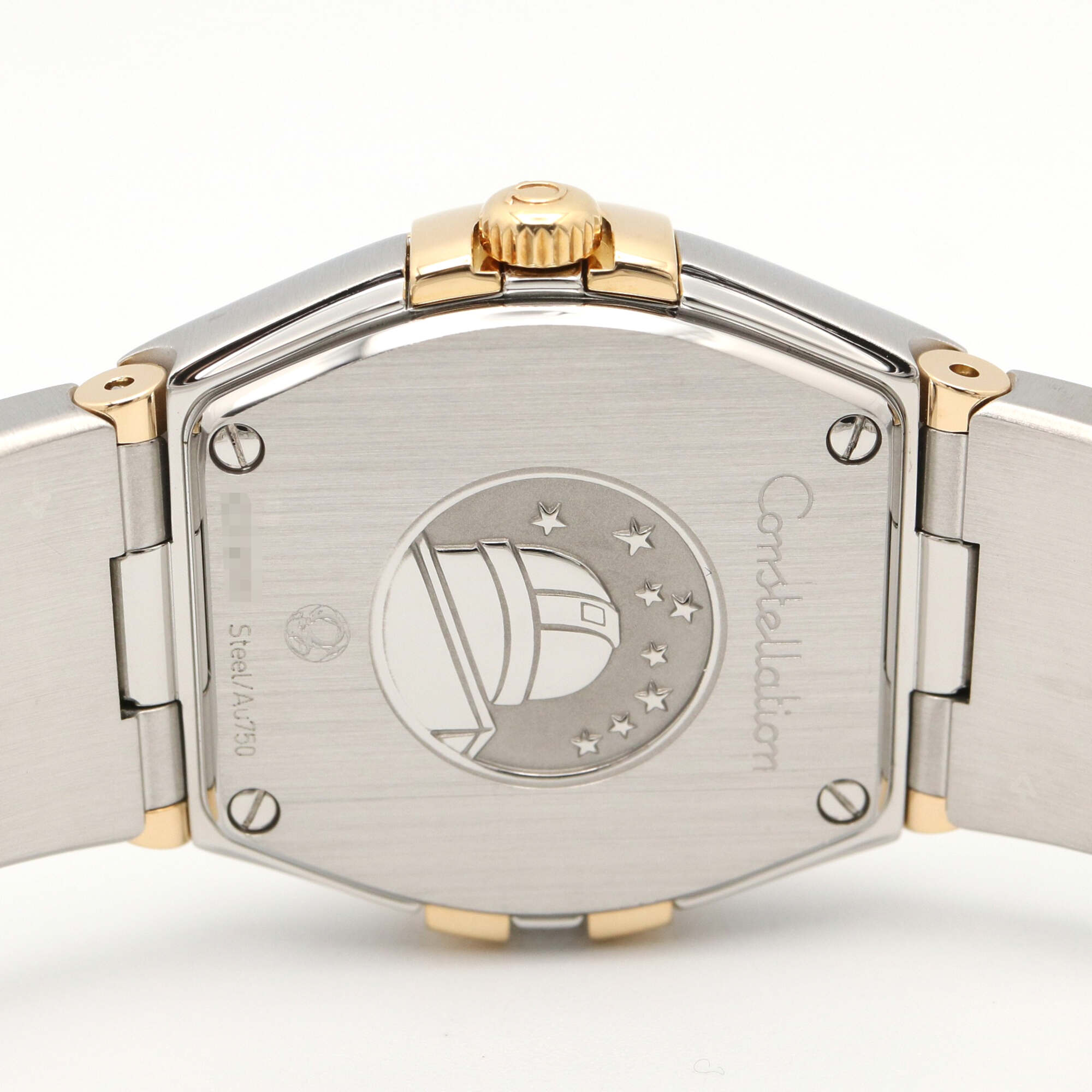 Omega Constellation Brushed Watch, 18K (Yellow Gold) Stainless Steel, Ladies', White/White Mother-of-Pearl, 123.25.24.60.05.001 — Very Good