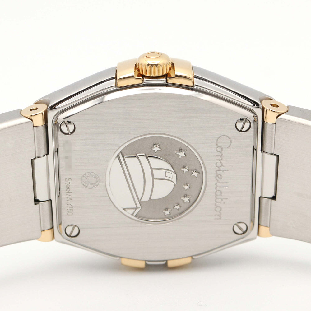 Omega Constellation Brushed Watch, 18K (Yellow Gold) Stainless Steel, Ladies', White/White Mother-of-Pearl, 123.25.24.60.05.001 — Very Good