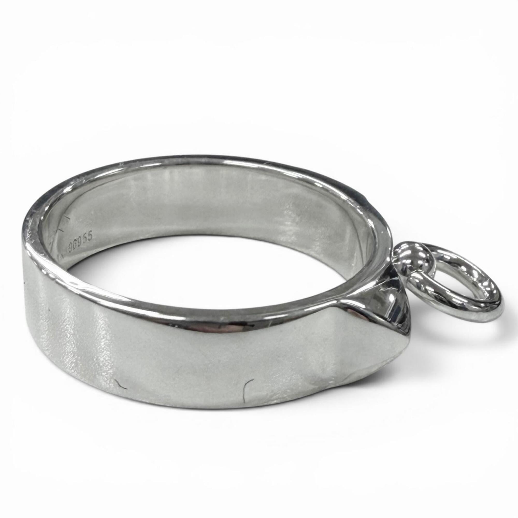 HERMES (Hermes) Collier de Chien AG925 Ring, 2019 model, Silver, Size 54, Made in France, Weight 4.8g, Men's/Women's Accessory — Like New