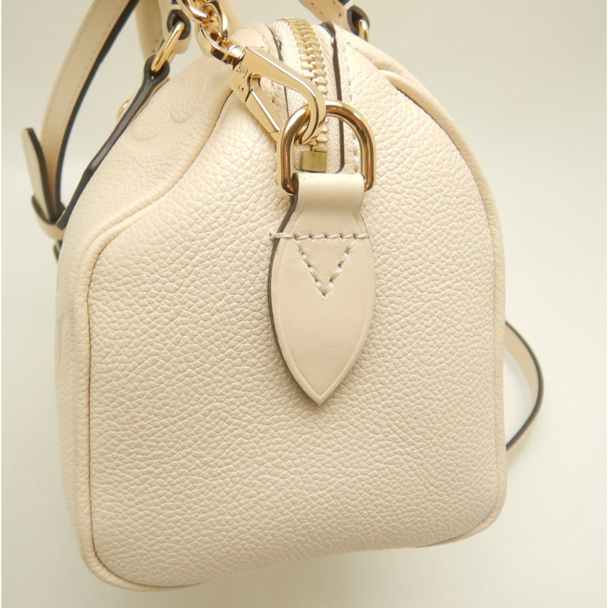 LOUIS VUITTON Monogram Empreinte Speedy Bandoulière 20 M58954 Handbag, Cream, Women's 254135 — Like New