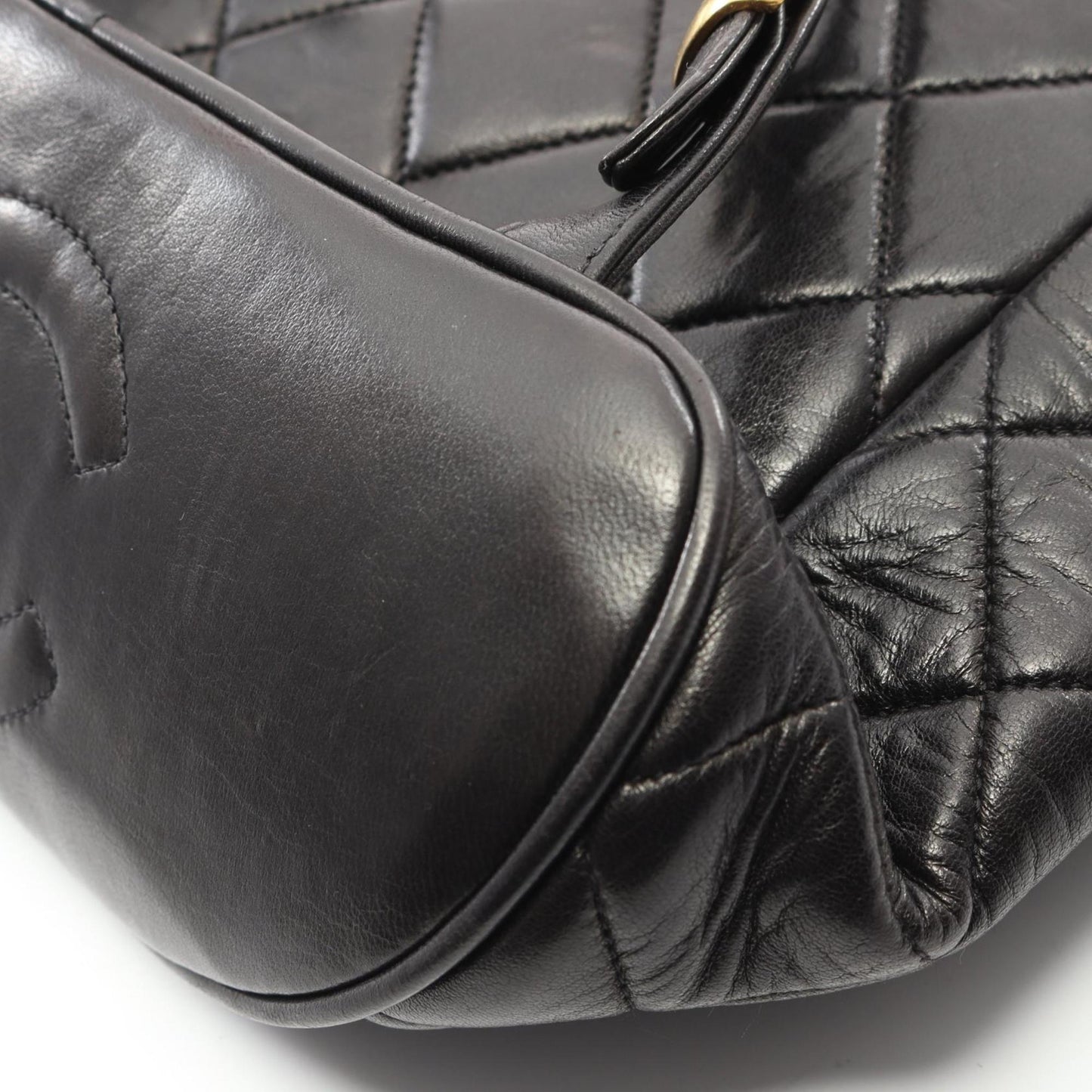 CHANEL Matelasse Backpack Bag in Lambskin Leather, Women's, Black