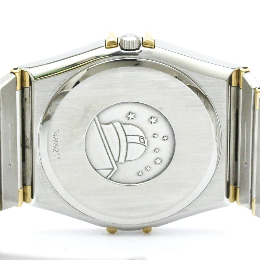 OMEGA Constellation 18K Gold Steel Quartz Mens Watch 396.1080 Polished — Very Good