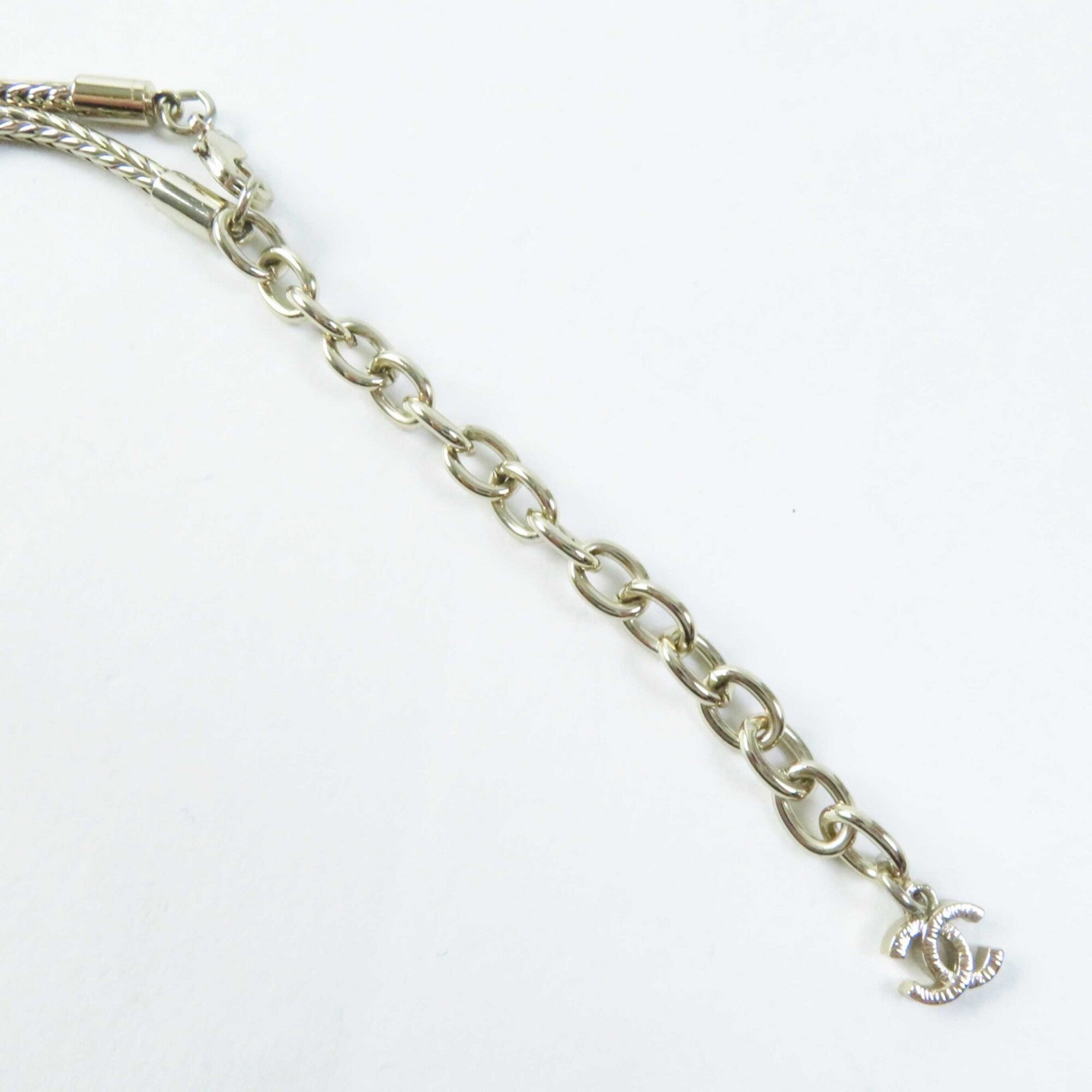 CHANEL Y22X MADEMOISELLE Rhinestone Coco Mark Necklace Pendant Gold with Box for Women — Like New