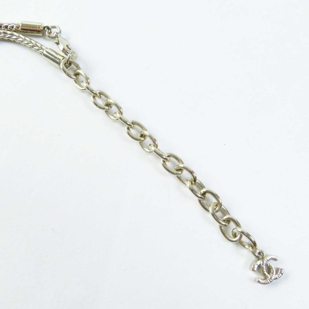 CHANEL Y22X MADEMOISELLE Rhinestone Coco Mark Necklace Pendant Gold with Box for Women — Like New