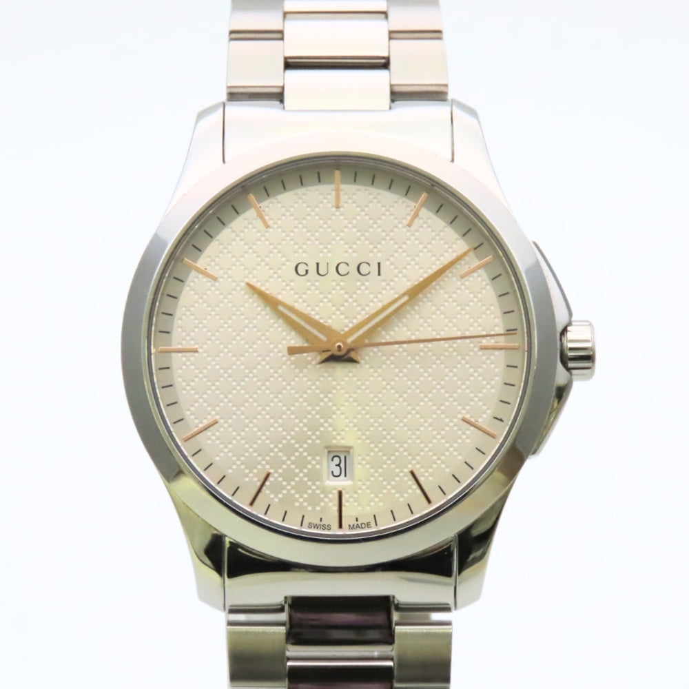 Gucci G-Timeless 126.4 SS Diamante Men's Watch GUCCI — Good