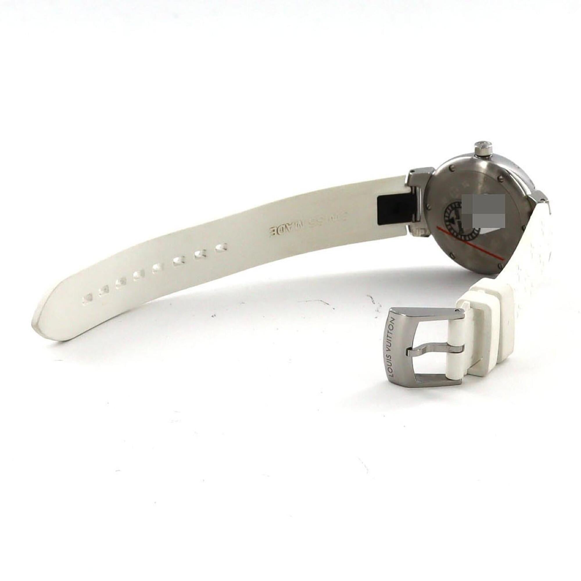 Louis Vuitton Tambour Monogram QA115 SS Quartz Watch — Good