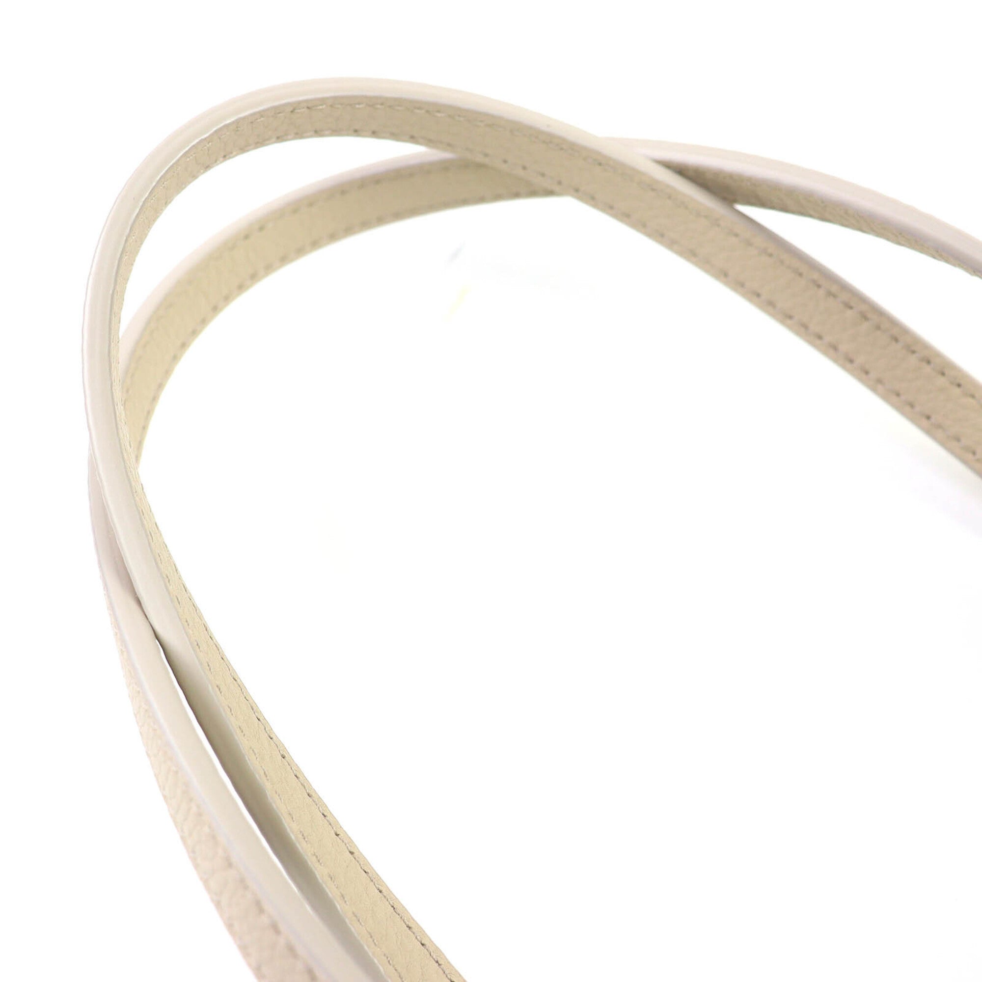Salvatore Ferragamo FERRAGAMO 219861 Tote Bag M Calf Leather with Clochette, Can be Carried on Shoulder, Light Beige, Comes Dust Bag, Made in Italy, Women's — Like New