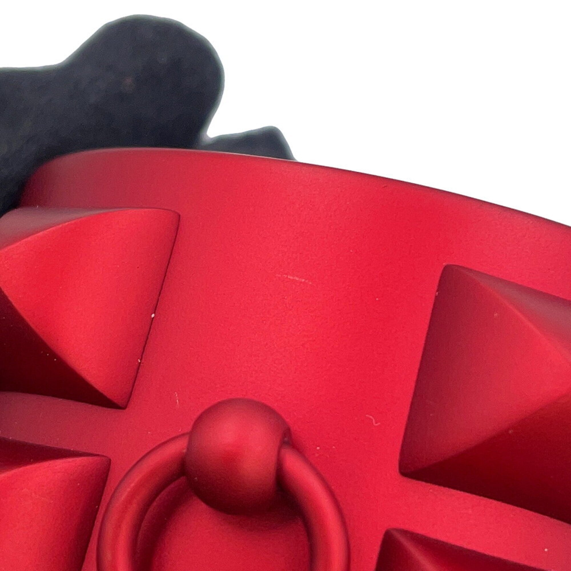 Hermes Collier de Chien Bracelet, Red Sunset Aluminum, Size S, HERMES Matte Metal Bangle — Like New