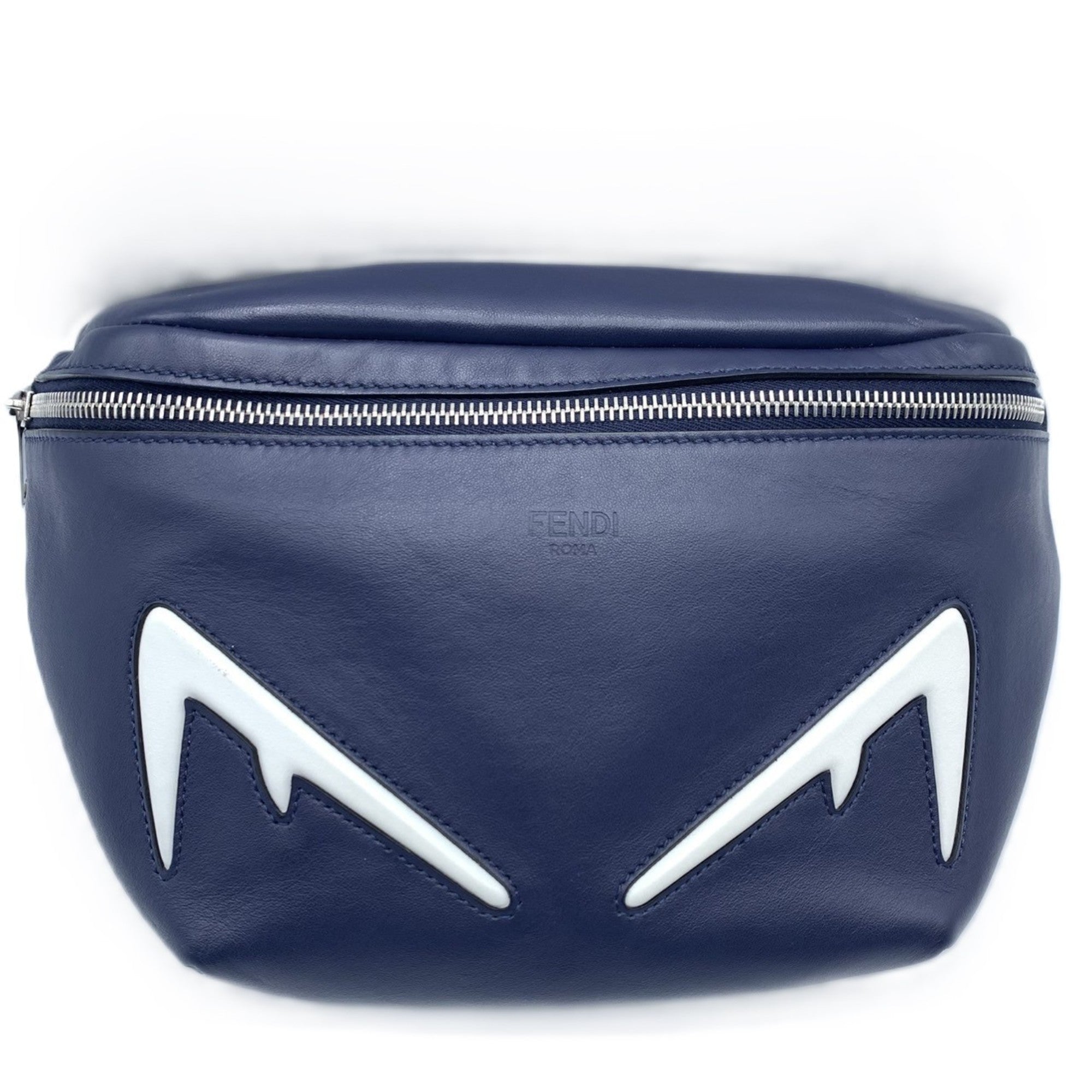 FENDI Bugs Eye Body Bag Waist Navy 7V34 A80J F0R2A