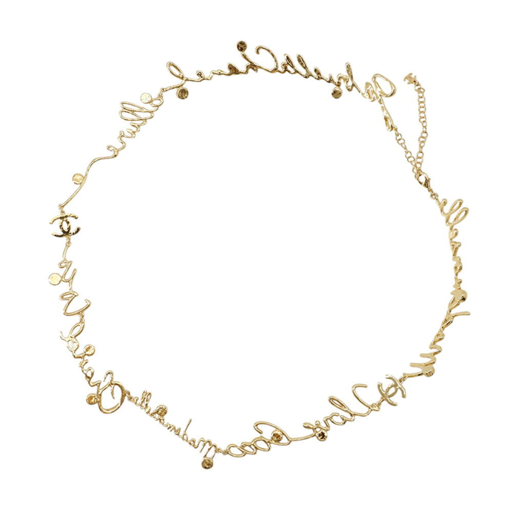 Chanel Necklace I LOVE COCO Coco Mark Rhinestone I24 S ABD430 CHANEL Long NECKLACE — Like New