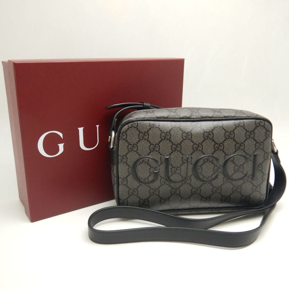 GUCCI Shoulder Bag 768391 GG Supreme Canvas Black 252514 — Like New