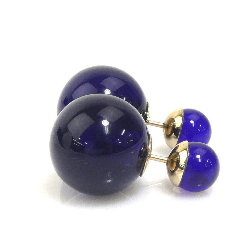 Christian Dior Tribal Earrings, Resin/Metal, Blue, Women's, h31807a