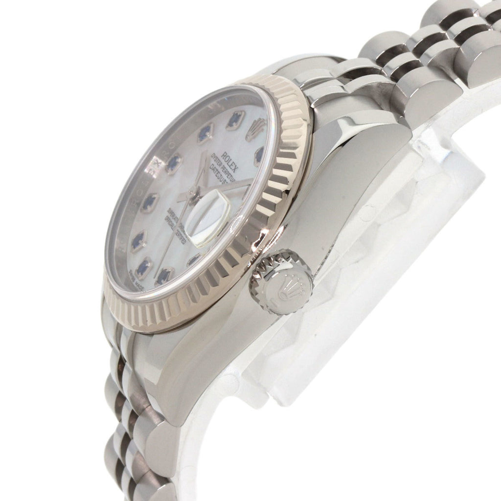 Rolex 179174NGS Datejust 10P Sapphire Watch in Stainless Steel/SS/18K White Gold for Women