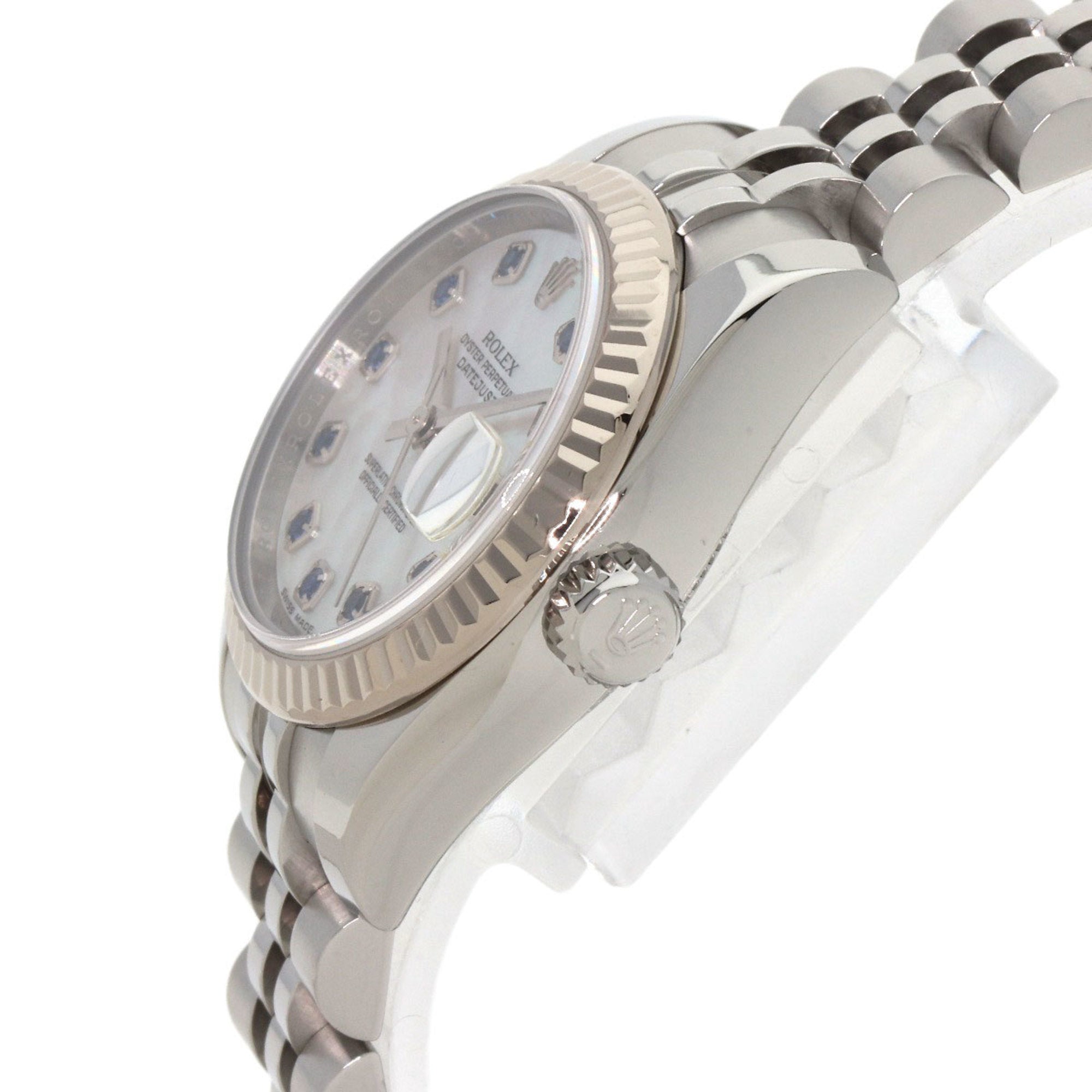 Rolex 179174NGS Datejust 10P Sapphire Watch in Stainless Steel/SS/18K White Gold for Women