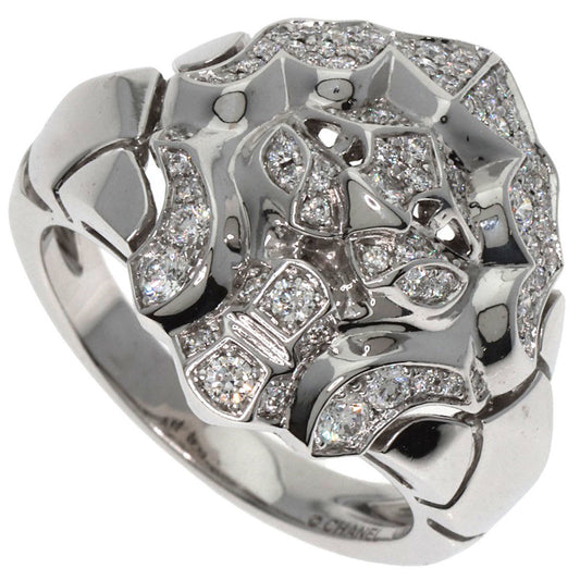 CHANEL Sur Signe du Lion Diamond Ring in 18K White Gold for Women