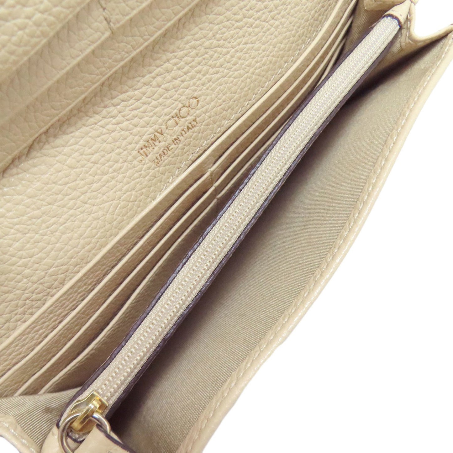 Jimmy Choo Star Motif Long Wallet Leather Women's