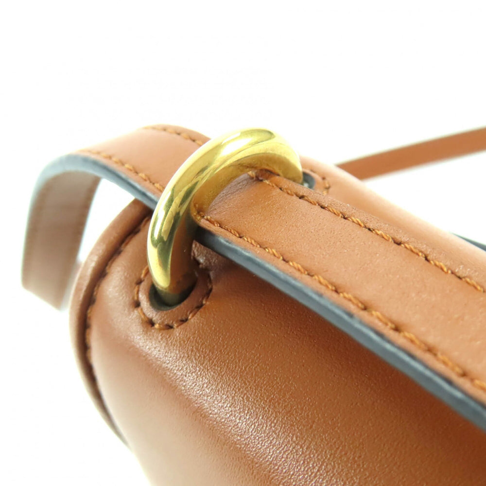 FENDI 8BS082 Camon Small Leather Satchel Shoulder Bag with FF Logo Hardware, Brown Gold Comes Dust Bag, Made in Italy, Women's — Like New