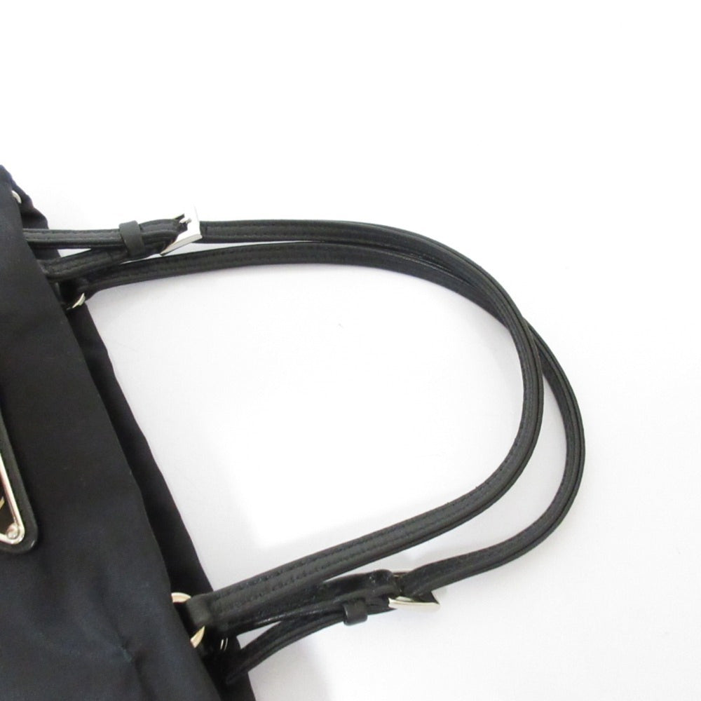 PRADA Tessuto Nylon Triangle 2-Way Chain Shoulder Bag 1BA252 Black Women's — Like New