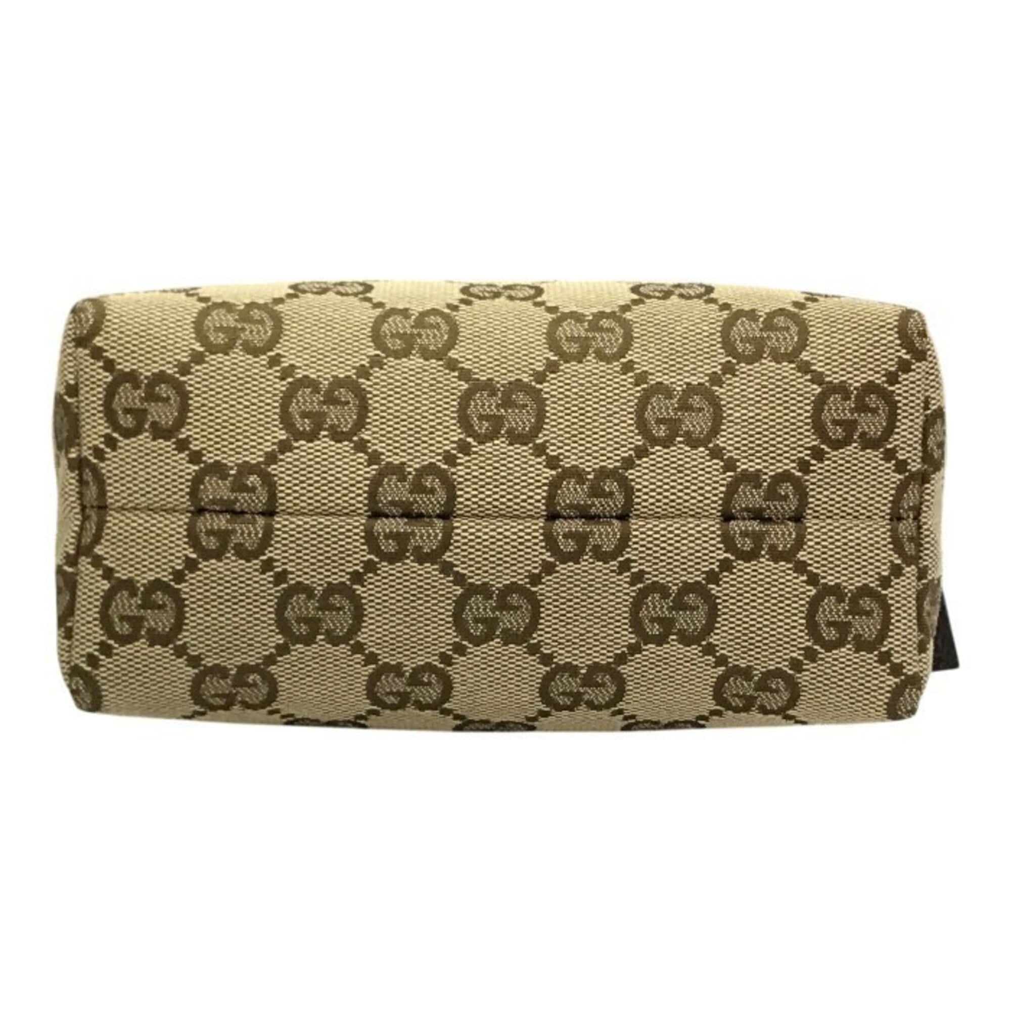 GUCCI GG Canvas Pouch Bag for Women, Brown, 29596 — Like New